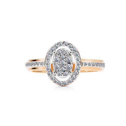 Кольцо с бриллиантами из золота 585 пробы