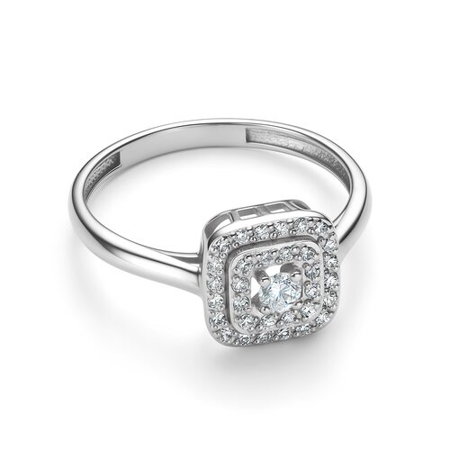 Кольцо с бриллиантами из белого золота 585 пробы