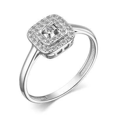 Кольцо с бриллиантами из белого золота 585 пробы