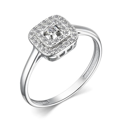 Кольцо с бриллиантами из белого золота 585 пробы