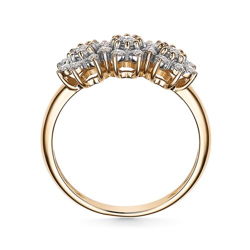 Кольцо с бриллиантами из золота 585 пробы