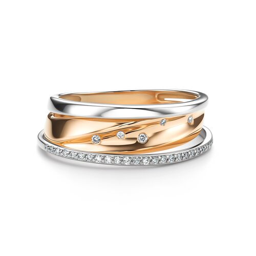 Кольцо с бриллиантами из золота 585 пробы арт. 15795-100