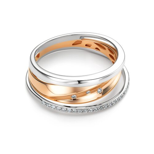 Кольцо с бриллиантами из золота 585 пробы арт. 15795-100