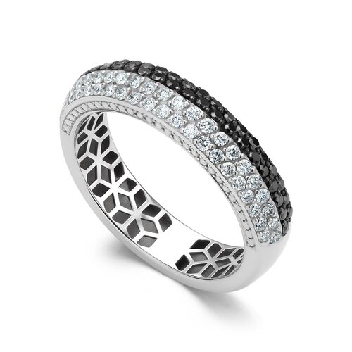 Кольцо с бриллиантами из белого золота 585 пробы