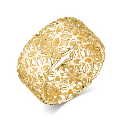 Кольцо с бриллиантом из желтого золота 585 пробы