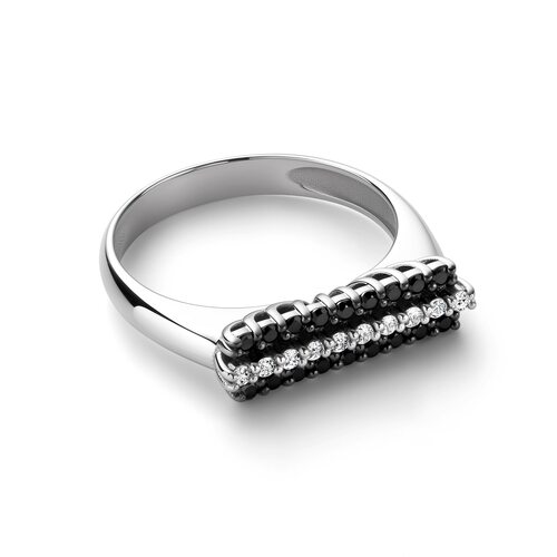 Кольцо с бриллиантами из белого золота 585 пробы