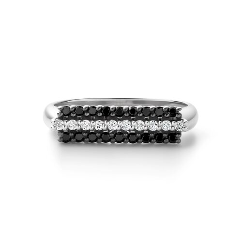 Кольцо с бриллиантами из белого золота 585 пробы