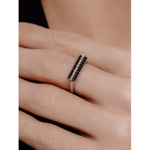 Кольцо с бриллиантами из белого золота 585 пробы