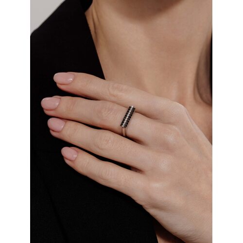 Кольцо с бриллиантами из белого золота 585 пробы