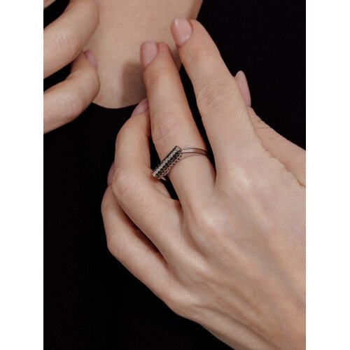 Кольцо с бриллиантами из белого золота 585 пробы