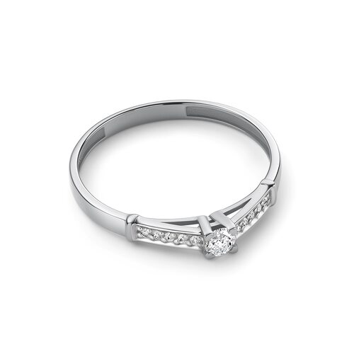 Кольцо с бриллиантами из белого золота 585 пробы