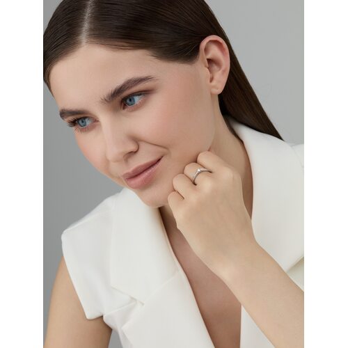 Кольцо с бриллиантами из белого золота 585 пробы