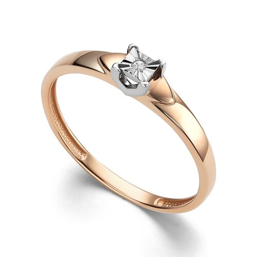 Кольцо с бриллиантом из золота 585 пробы