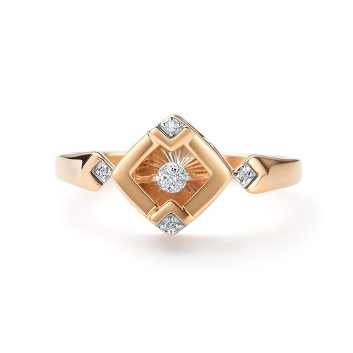 Кольцо с танцующим бриллиантом из золота 585 пробы арт. 16076-100