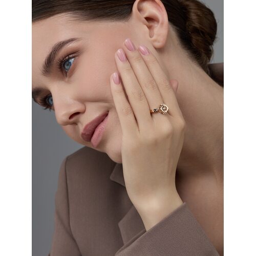 Кольцо с танцующим бриллиантом из золота 585 пробы арт. 16076-100