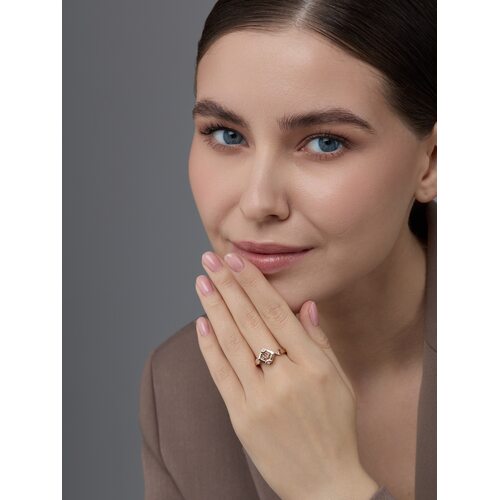 Кольцо с танцующим бриллиантом из золота 585 пробы арт. 16076-100