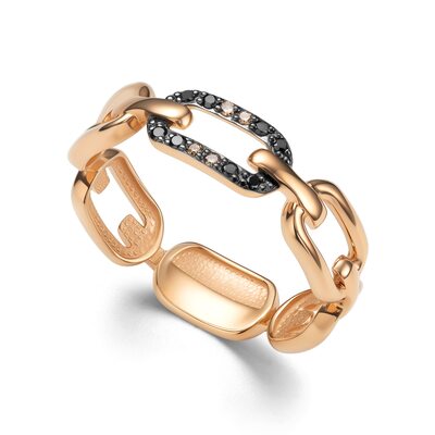 Кольцо с бриллиантами из золота 585 пробы