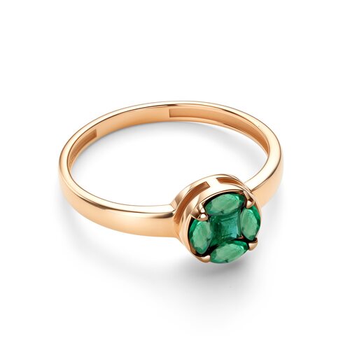 Кольцо с изумрудами из золота 585 пробы