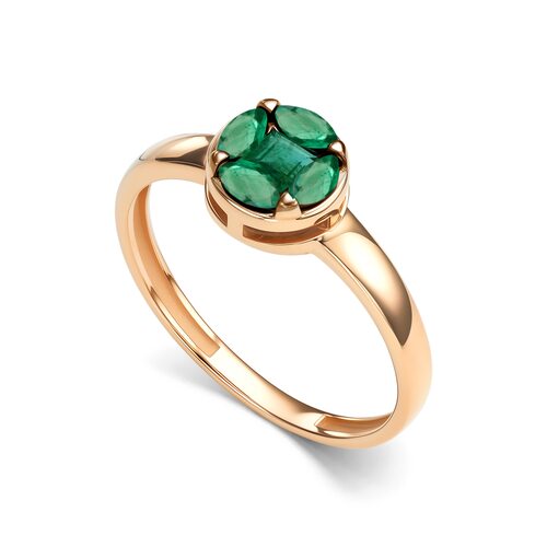 Кольцо с изумрудами из золота 585 пробы