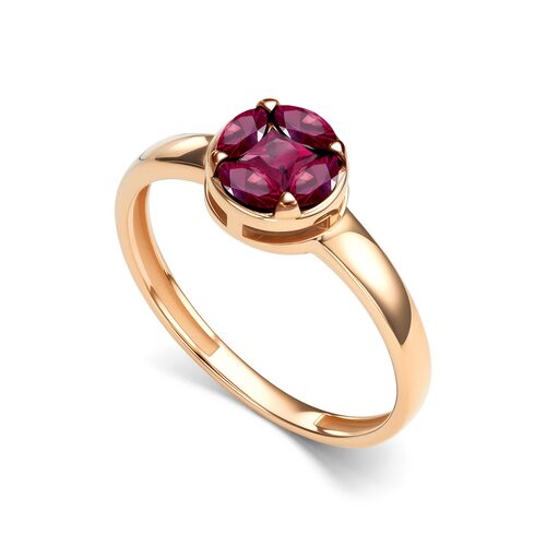 Кольцо с рубинами из золота 585 пробы