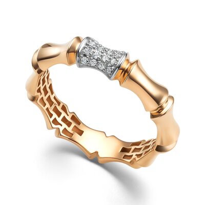 Кольцо с бриллиантами из золота 585 пробы