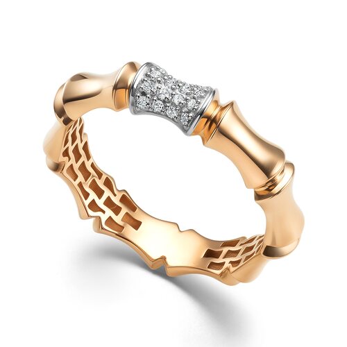 Кольцо с бриллиантами из золота 585 пробы