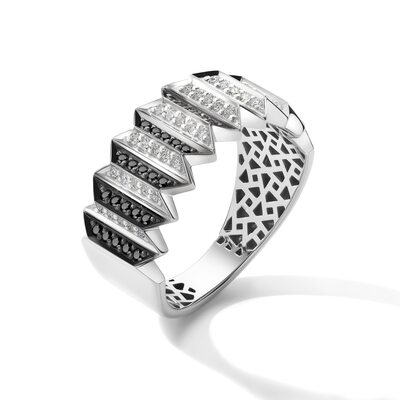 Кольцо с бриллиантами из белого золота 585 пробы