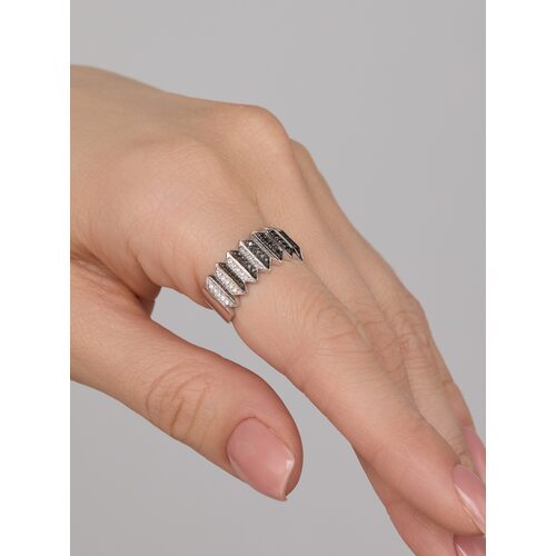 Кольцо с бриллиантами из белого золота 585 пробы арт. 16209-213