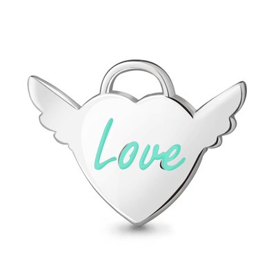 Подвеска "Love" с эмалью из серебра 925 пробы