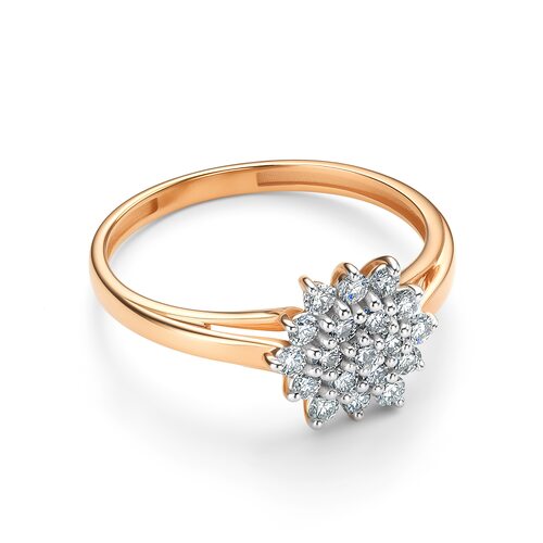 Кольцо с бриллиантами из золота 585 пробы