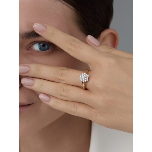 Кольцо с бриллиантами из золота 585 пробы