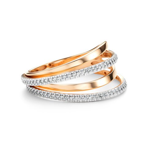 Кольцо с бриллиантами из золота 585 пробы