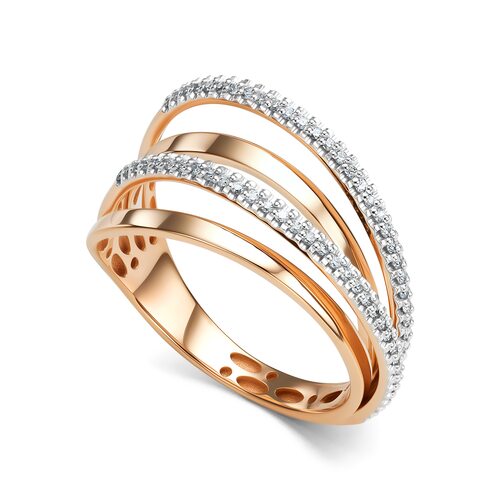 Кольцо с бриллиантами из золота 585 пробы