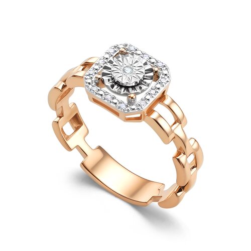 Кольцо с бриллиантами из золота 585 пробы