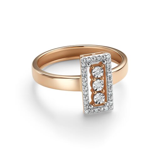 Кольцо с бриллиантами из золота 585 пробы