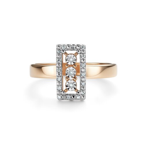 Кольцо с бриллиантами из золота 585 пробы