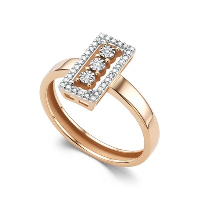 Кольцо с бриллиантами из золота 585 пробы