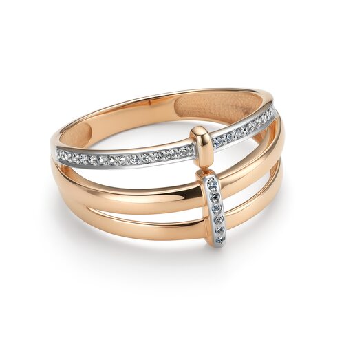 Кольцо с бриллиантами из золота 585 пробы