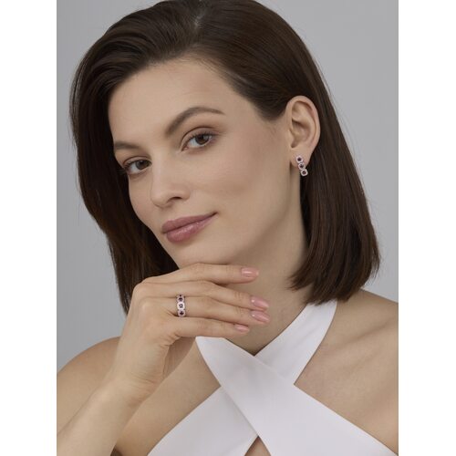 Кольцо с рубинами и бриллиантами из золота 585 пробы