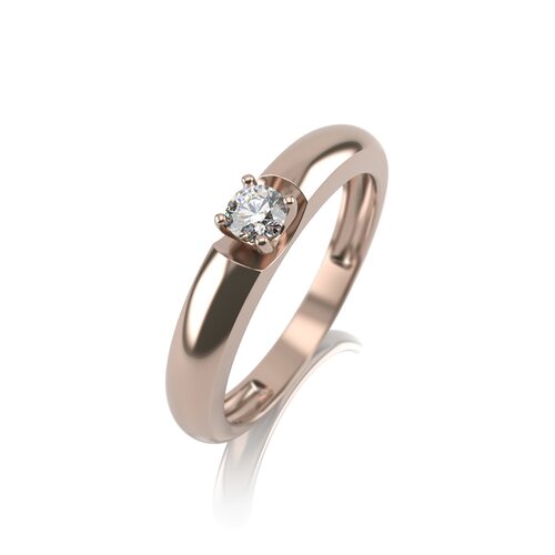 Кольцо с бриллиантом из золота 585 пробы