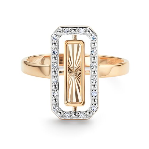 Кольцо с бриллиантами из золота 585 пробы арт. 16574-100