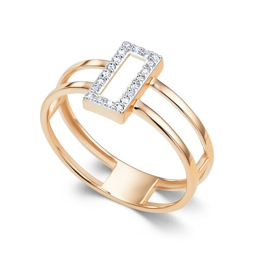 Кольцо с бриллиантами из золота 585 пробы