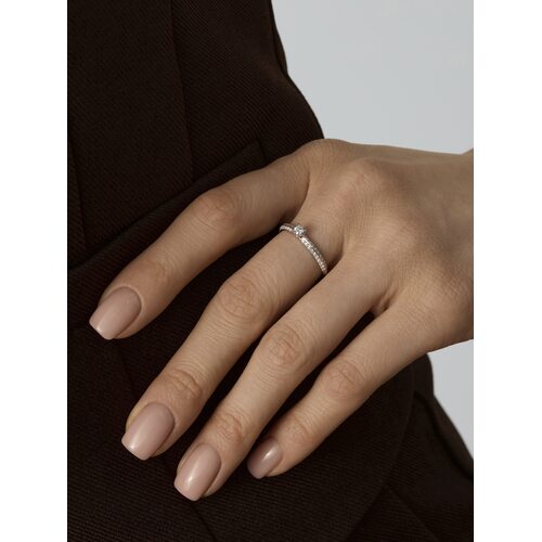 Кольцо с бриллиантами из белого золота 585 пробы