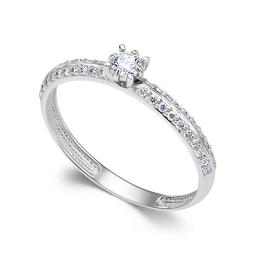 Кольцо с бриллиантами из белого золота 585 пробы