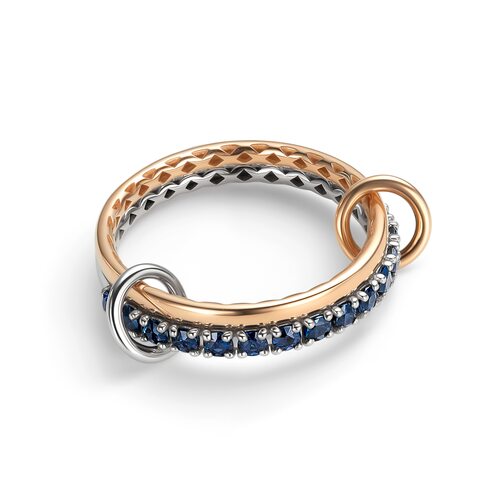 Кольцо с сапфирами из золота 585 пробы