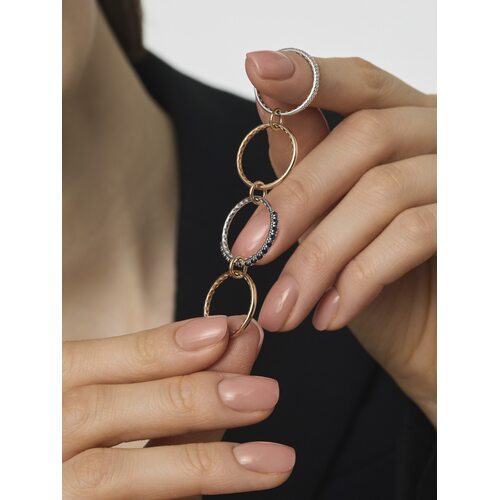 Кольцо с сапфирами и бриллиантами из золота 585 пробы