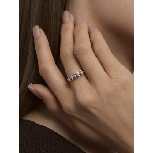 Кольцо с бриллиантами из белого золота 585 пробы арт. 16650-200