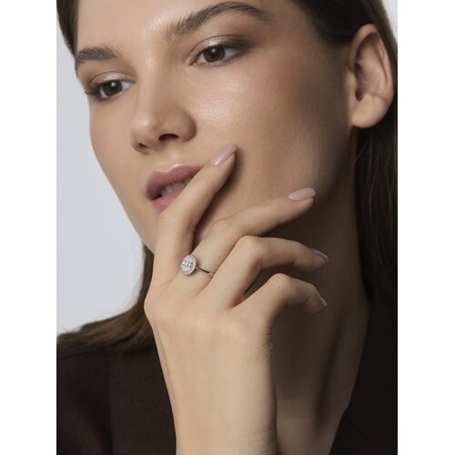 Кольцо с бриллиантами из белого золота 585 пробы арт. 16651-200