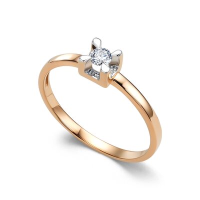 Кольцо с бриллиантами из золота 585 пробы