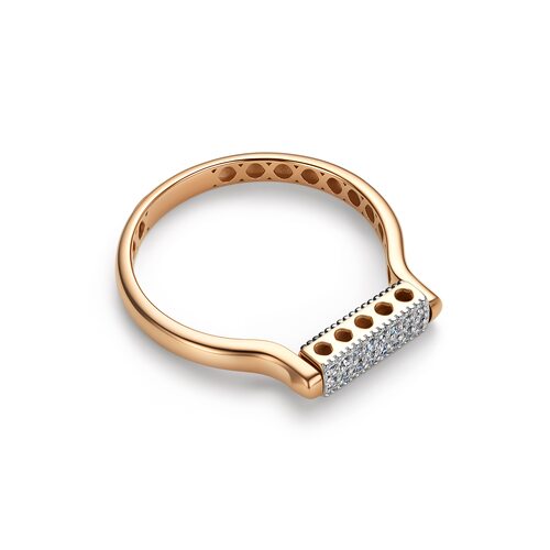 Кольцо с бриллиантами из золота 585 пробы арт. 16662-113